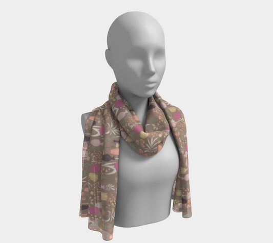 Spring Floral long scarf